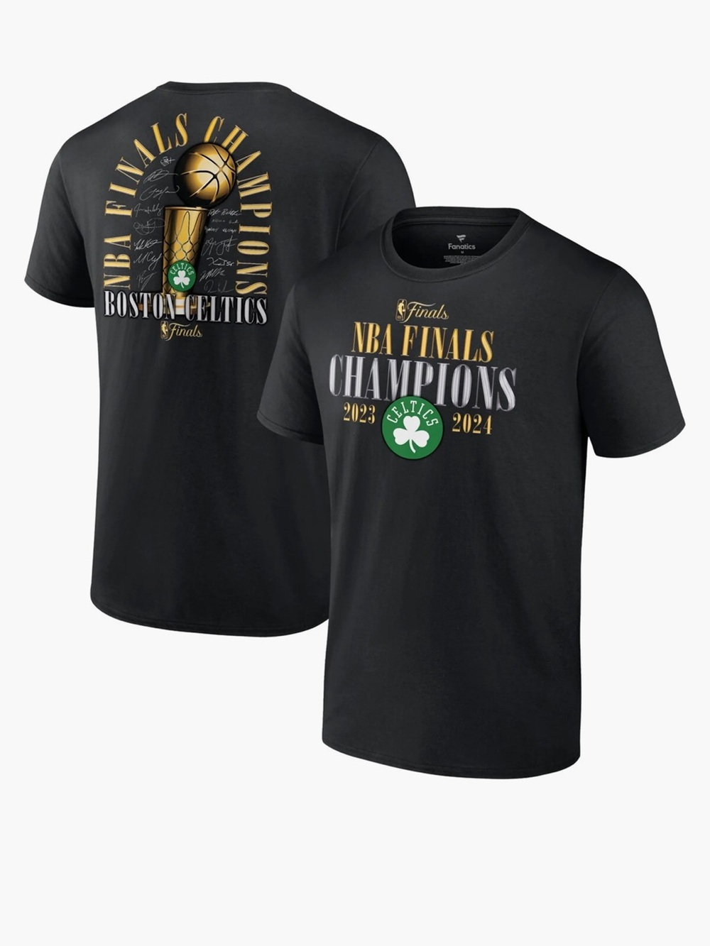 Fanatics Black Boston Celtics NBA Finals Champions 2024 T-Shirt